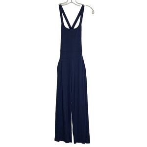 Aria Lattner Jumpsuit Womens XS Blue Racerback Romper Jersey Harem Lounge Party